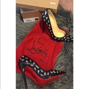 Authentic christian louboutin pigalle stud heels